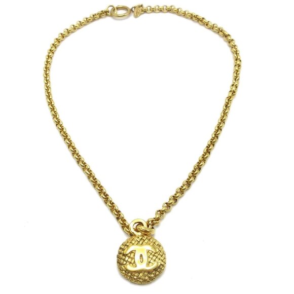 Chanel Medallion Gold Chain Pendant Necklace 29 59730 - Picture 1 of 4